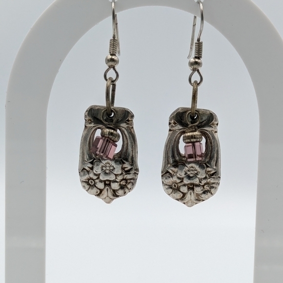 Hand crafted spoon earrings from Eternally Yours 1941 by 1847 Rogers Bros. - Picture 3 of 5